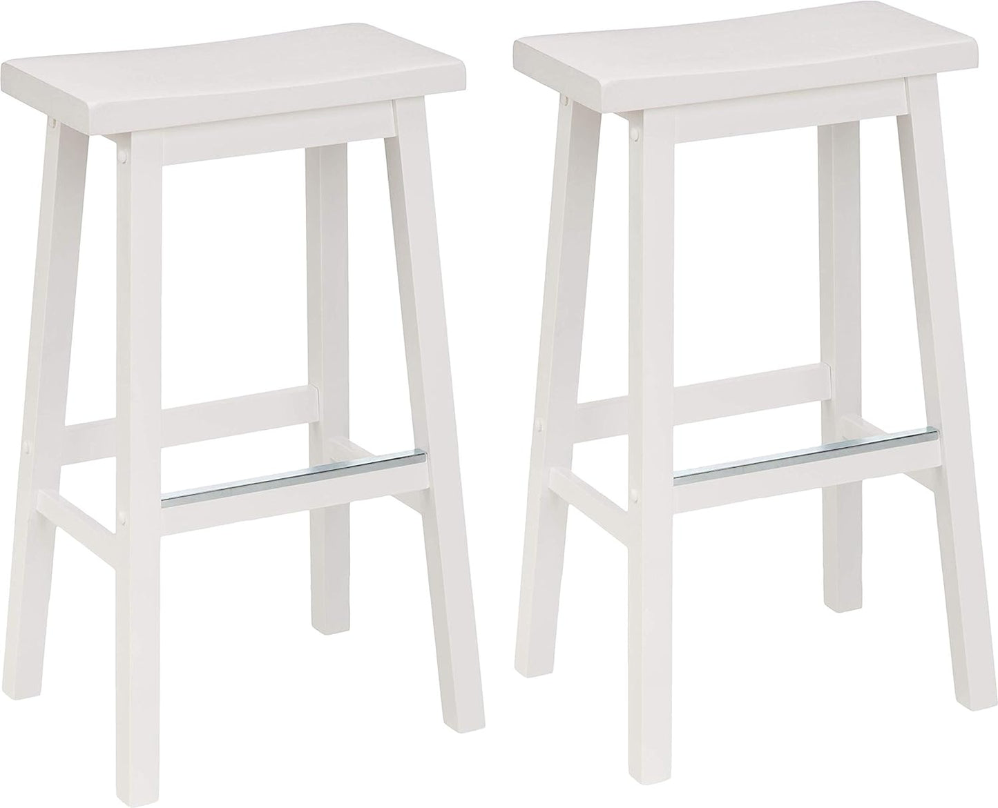Tienda Basics Taburete de madera maciza para encimera de cocina, 29 pulgadas de