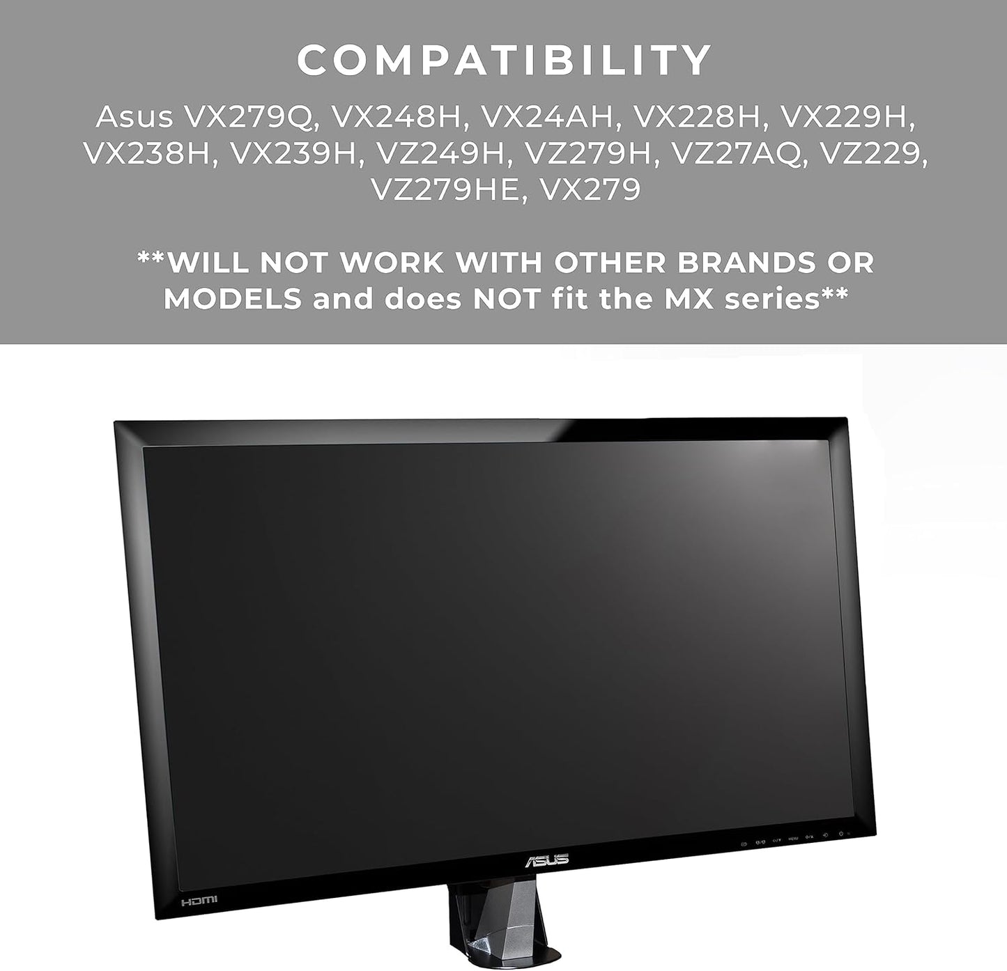 Adaptador de montaje VESA compatible con monitores Asus VX-Series compatible