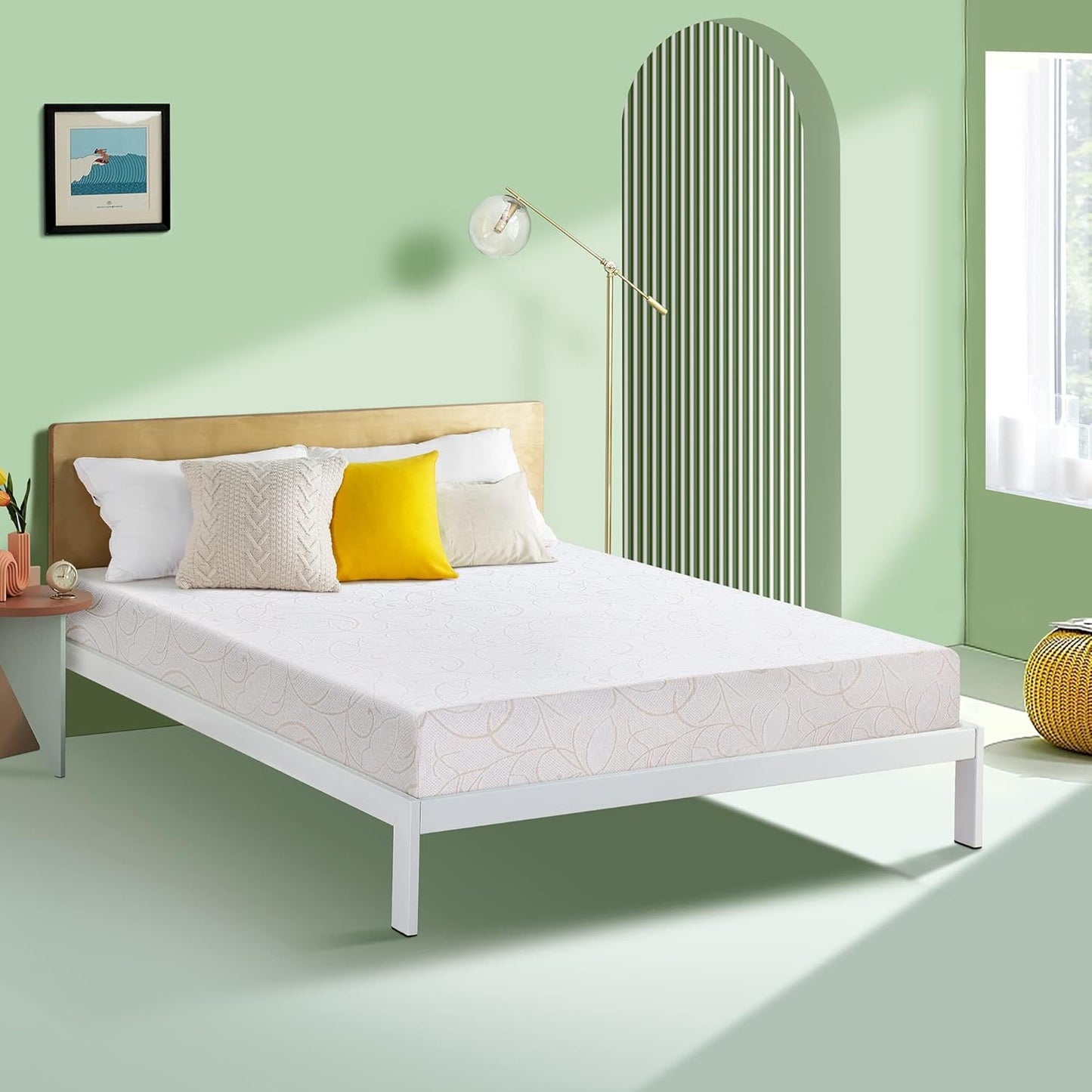 Olee Sleep Colchón de espuma viscoelástica I-Gel Deluxe Comfort de 7 pulgadas,