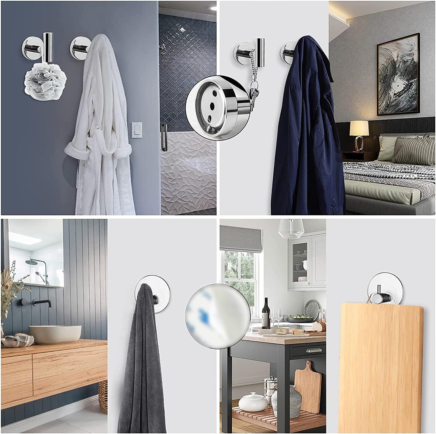 Juego de 5 piezas de accesorios de baño SUS 304 de acero inoxidable grueso,