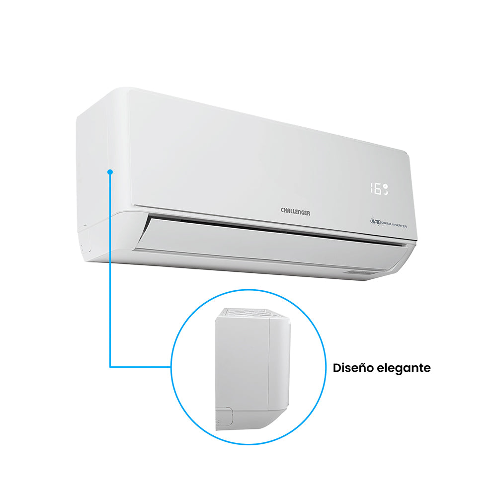 Aire Acondicionado Inverter 12000 Btu 115v Challenger, Color Blanco