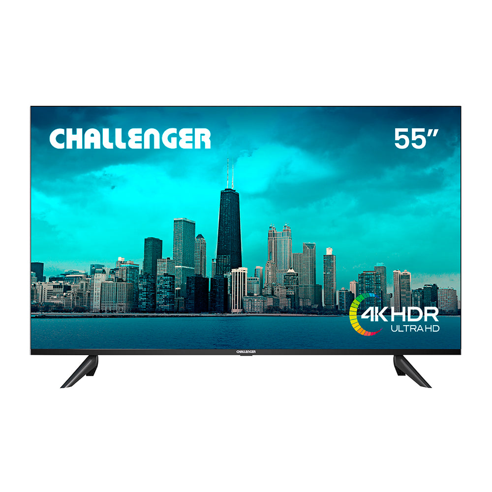 Televisor Challenger 55 Pulgadas Smart Google TV, Color Negro