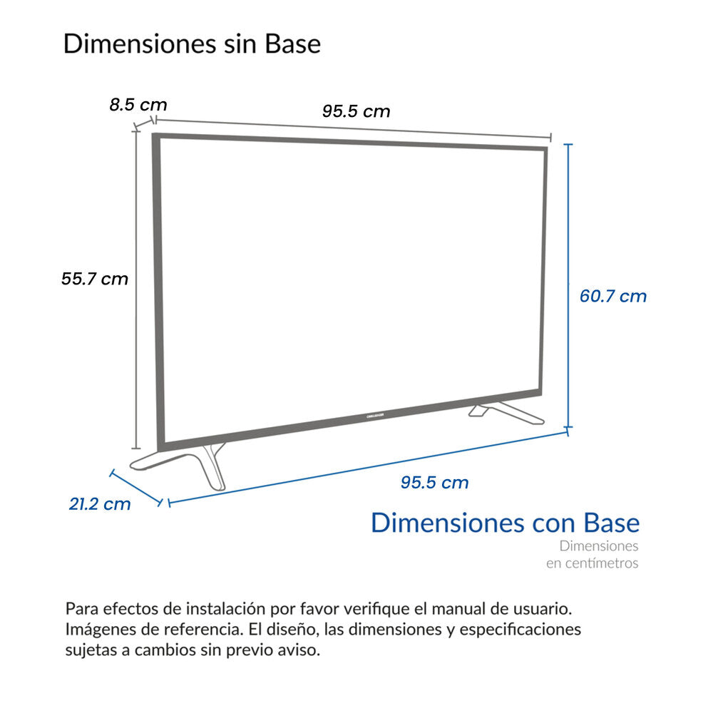 Combo Televisor Challenger 43 Pulgadas Smart Google + Minibar CR 121 Litros, Color Negro y Gris