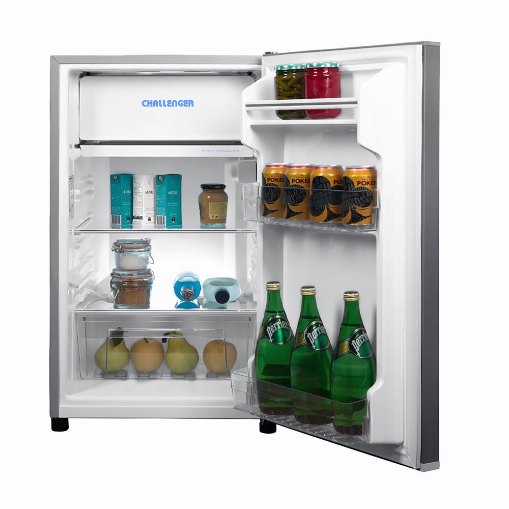 Combo Televisor Challenger 43 Pulgadas Smart Google + Minibar CR 121 Litros, Color Negro y Gris