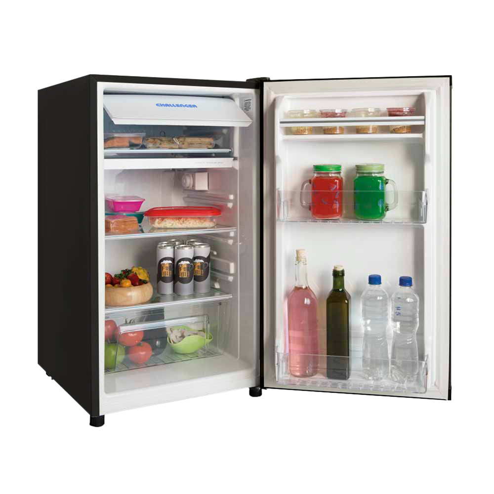 Combo Televisor Challenger 43 Pulgadas Smart Google + Minibar CR 121 Litros, Color Negro y Gris
