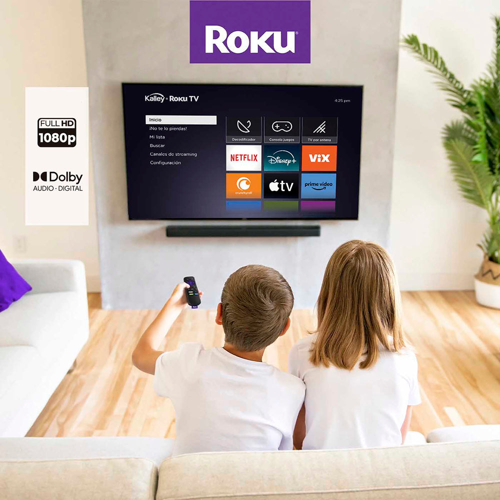Televisor Kalley 40" Pulgadas K-RTV40FHD Smart TV Roku TV