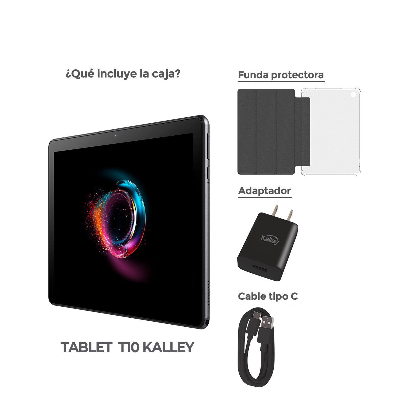 Tablet Kalley 10 Pulgadas T10 128GB WiFi, Gris