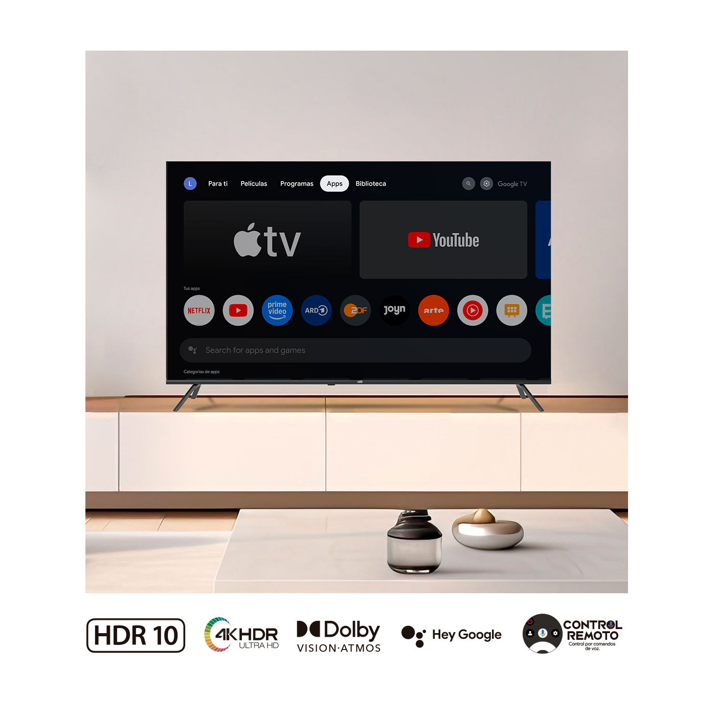 Televisor Kalley 60 Pulgadas, Color Negro, 60G300 4K Uhd Led Smart Tv Google