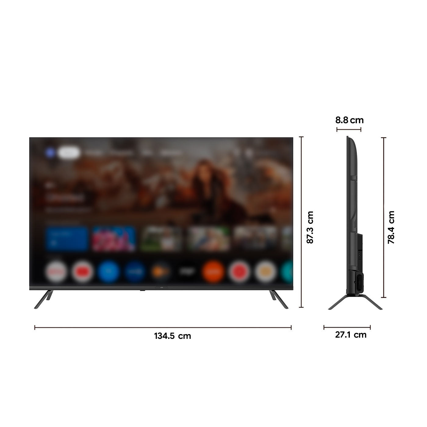 Televisor Kalley 60 Pulgadas, Color Negro, 60G300 4K Uhd Led Smart Tv Google