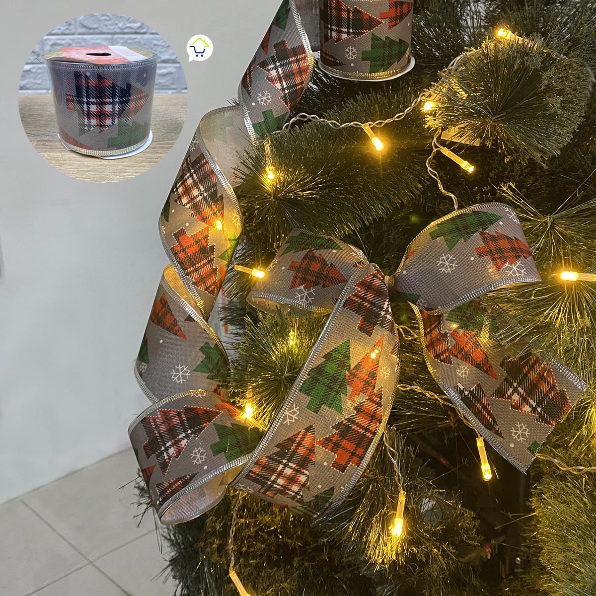Cintas Decorativa Navideña Figuras x4 Rollos 9.15M CH23-2F