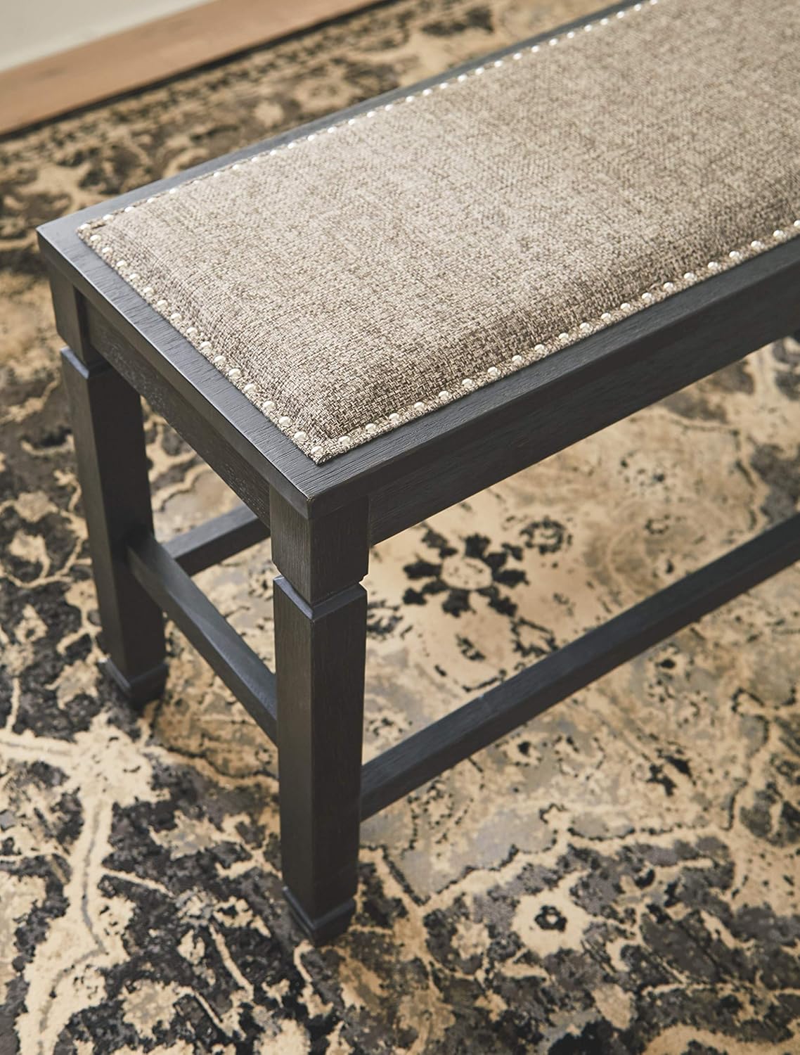 Signature Design by Tyler Creek Urban Farmhouse Banco de comedor tapizado con