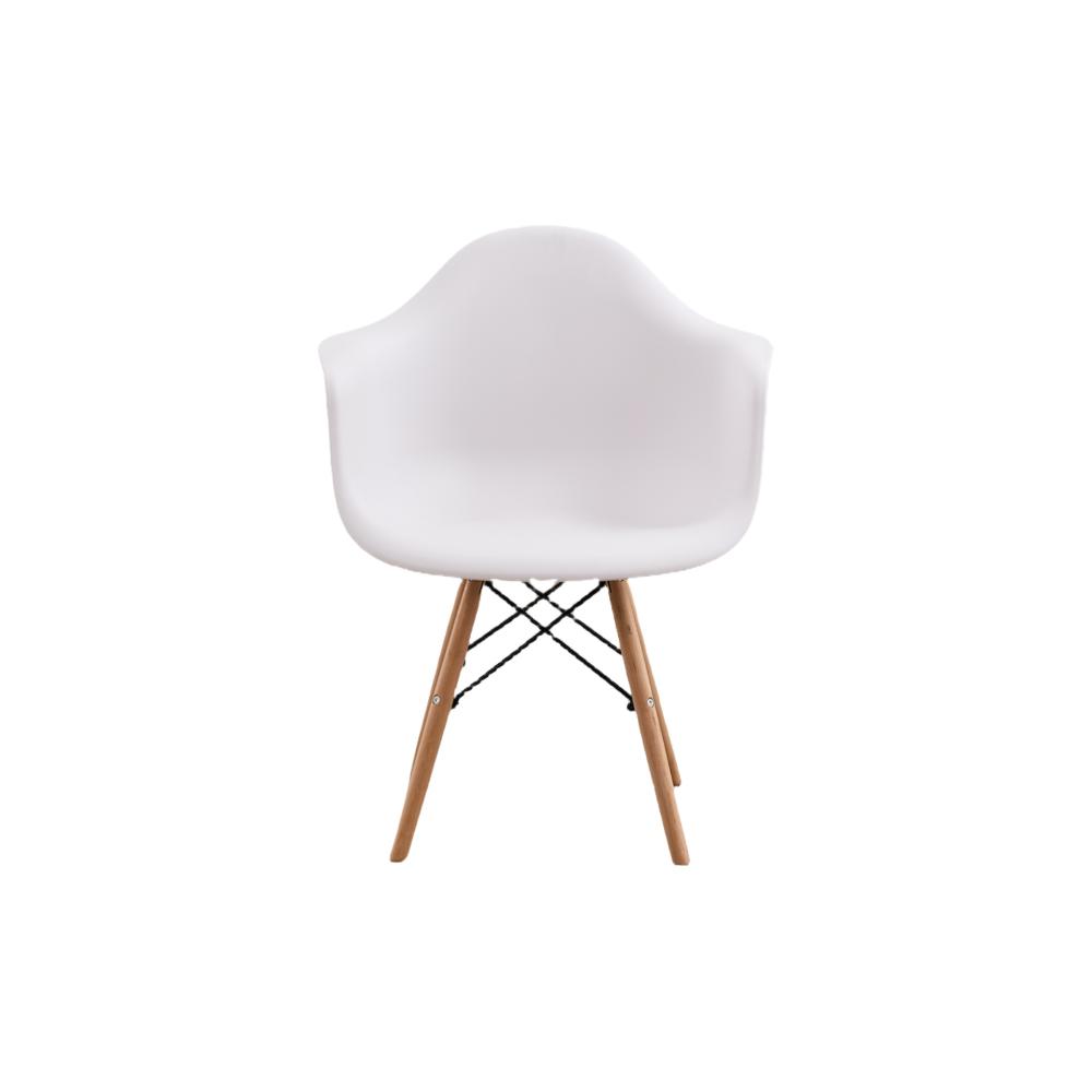 Silla Delia, Color Blanco, Con espaldar y patas en Madera