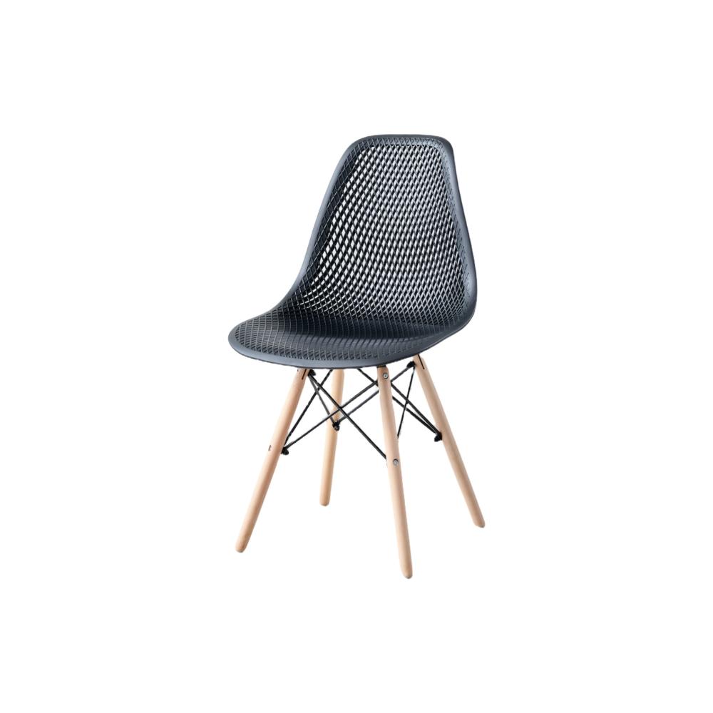 Silla Marcus, Color Negro, Con espaldar y patas en Madera