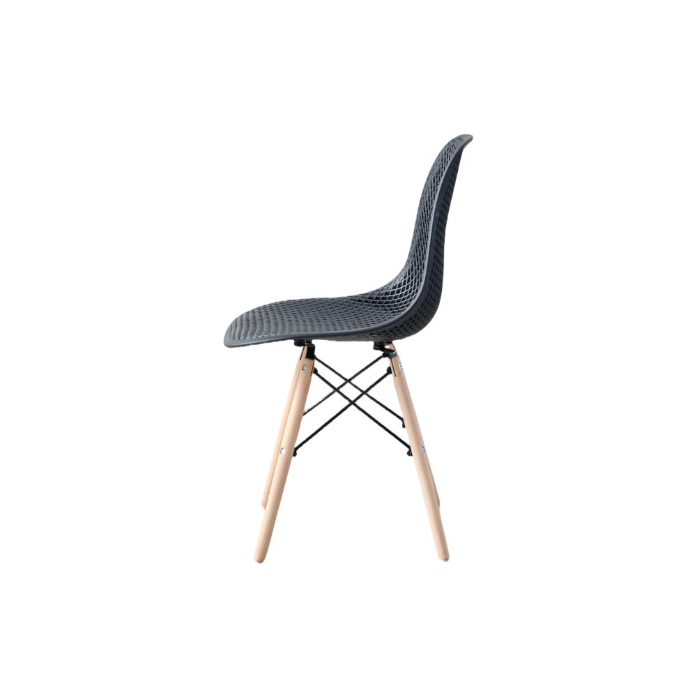 Silla Marcus, Color Negro, Con espaldar y patas en Madera