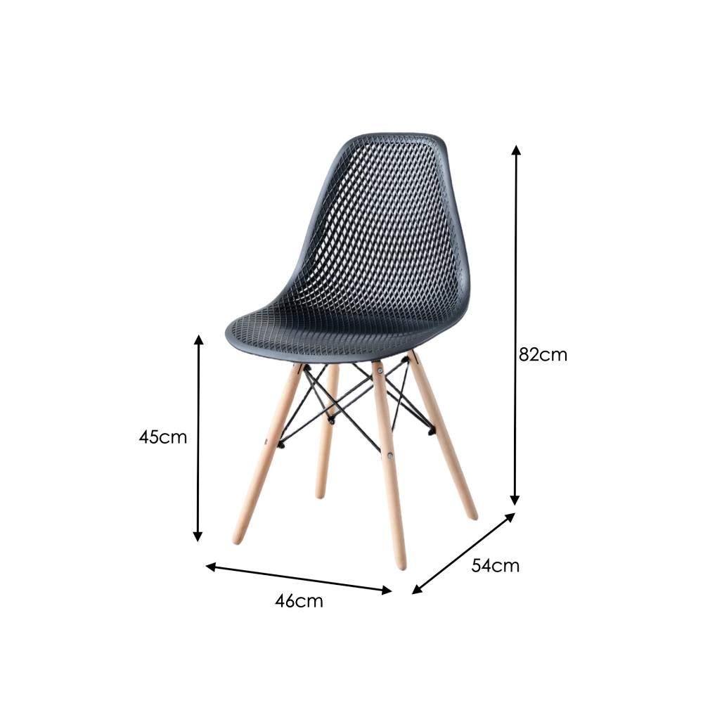 Silla Marcus, Color Negro, Con espaldar y patas en Madera