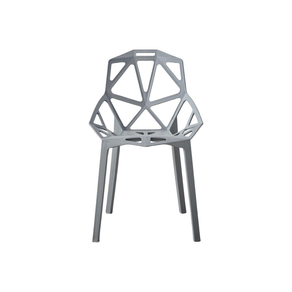 Silla Roxy, Color Gris Oscuro, Con espaldar y diseño Moderno