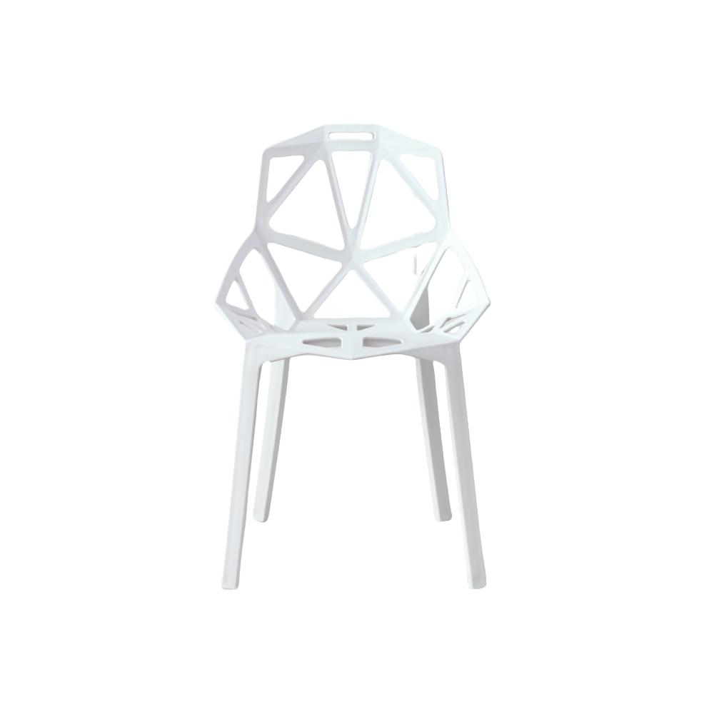 Silla Roxy, Color Blanco, Con espaldar y diseño Moderno X2
