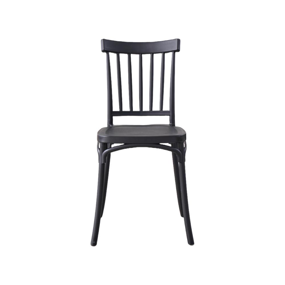 Silla Claus, Color Negro, Con espaldar y diseño minimalista