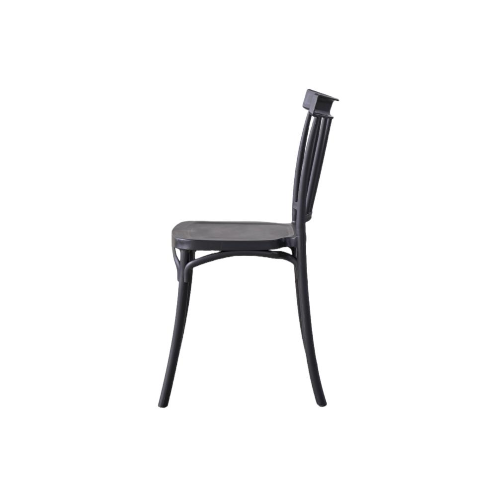 Silla Claus, Color Negro, Con espaldar y diseño minimalista