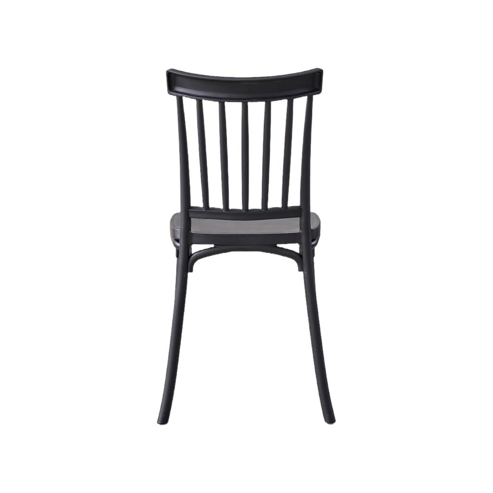 Silla Claus, Color Negro, Con espaldar y diseño minimalista