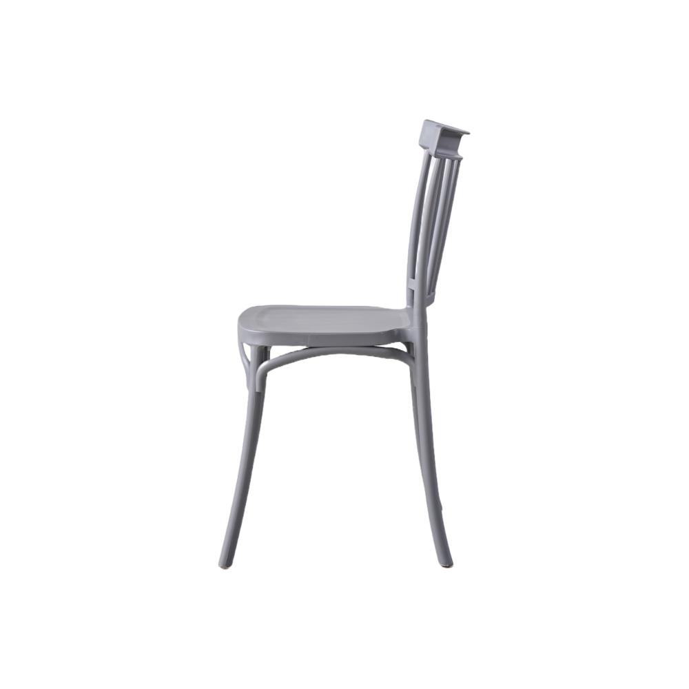 Silla Claus, Color Gris Oscuro, Con espaldar y diseño minimalista X2