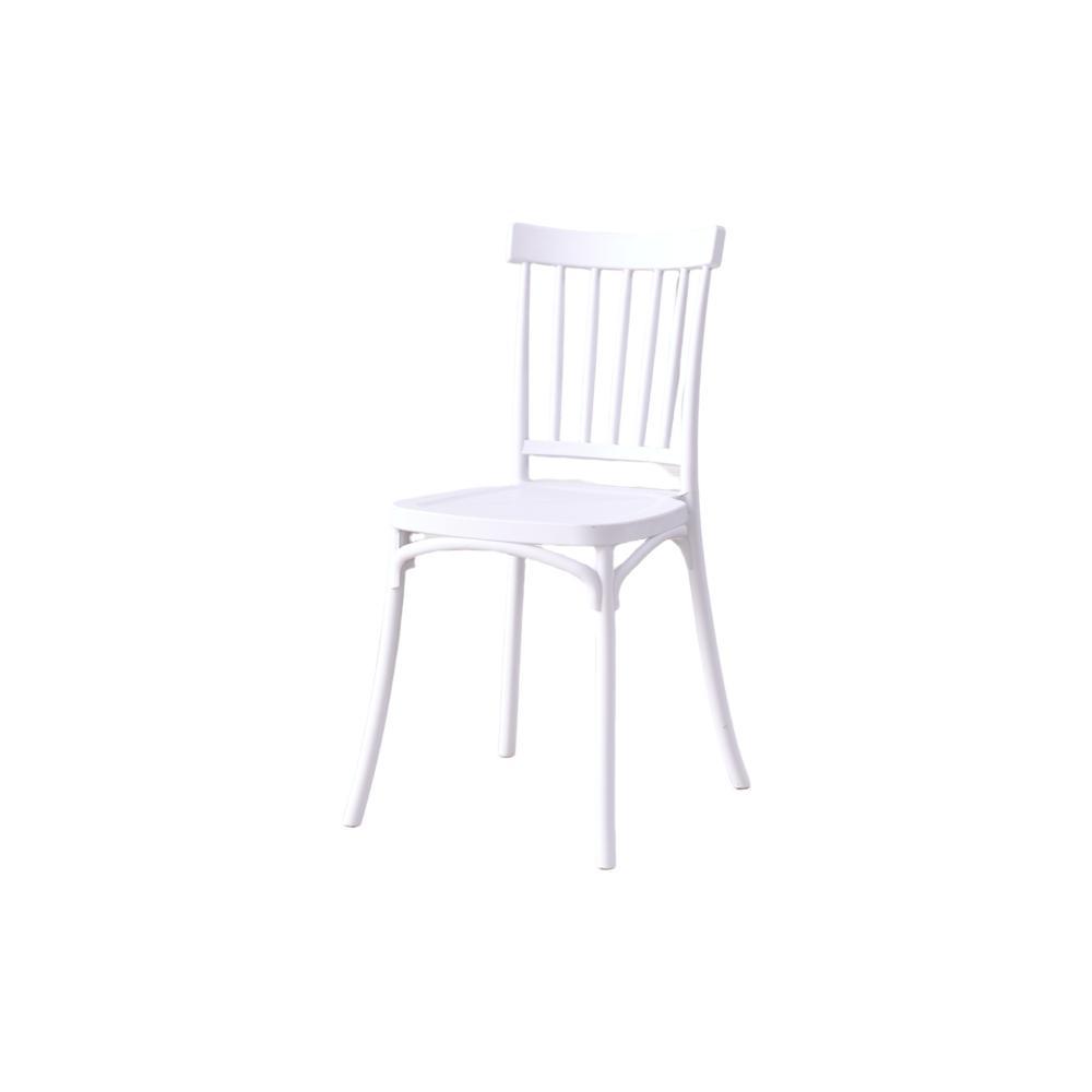 Silla Claus, Color Blanco, Con espaldar y diseño minimalista X2