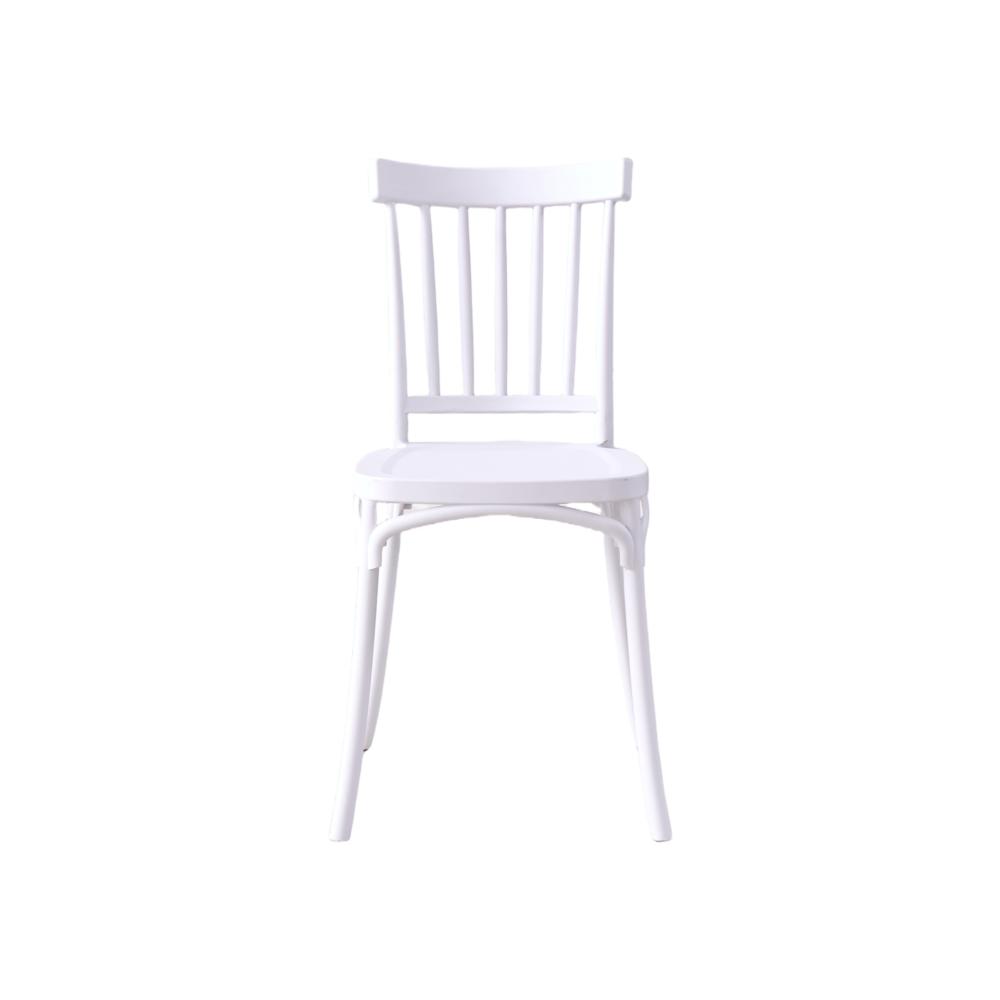 Silla Claus, Color Blanco, Con espaldar y diseño minimalista X2