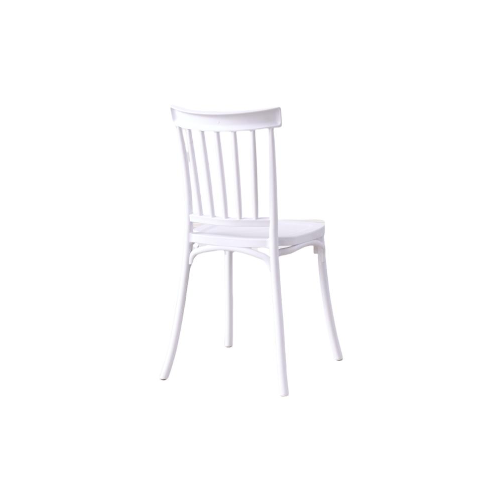 Silla Claus, Color Blanco, Con espaldar y diseño minimalista X2