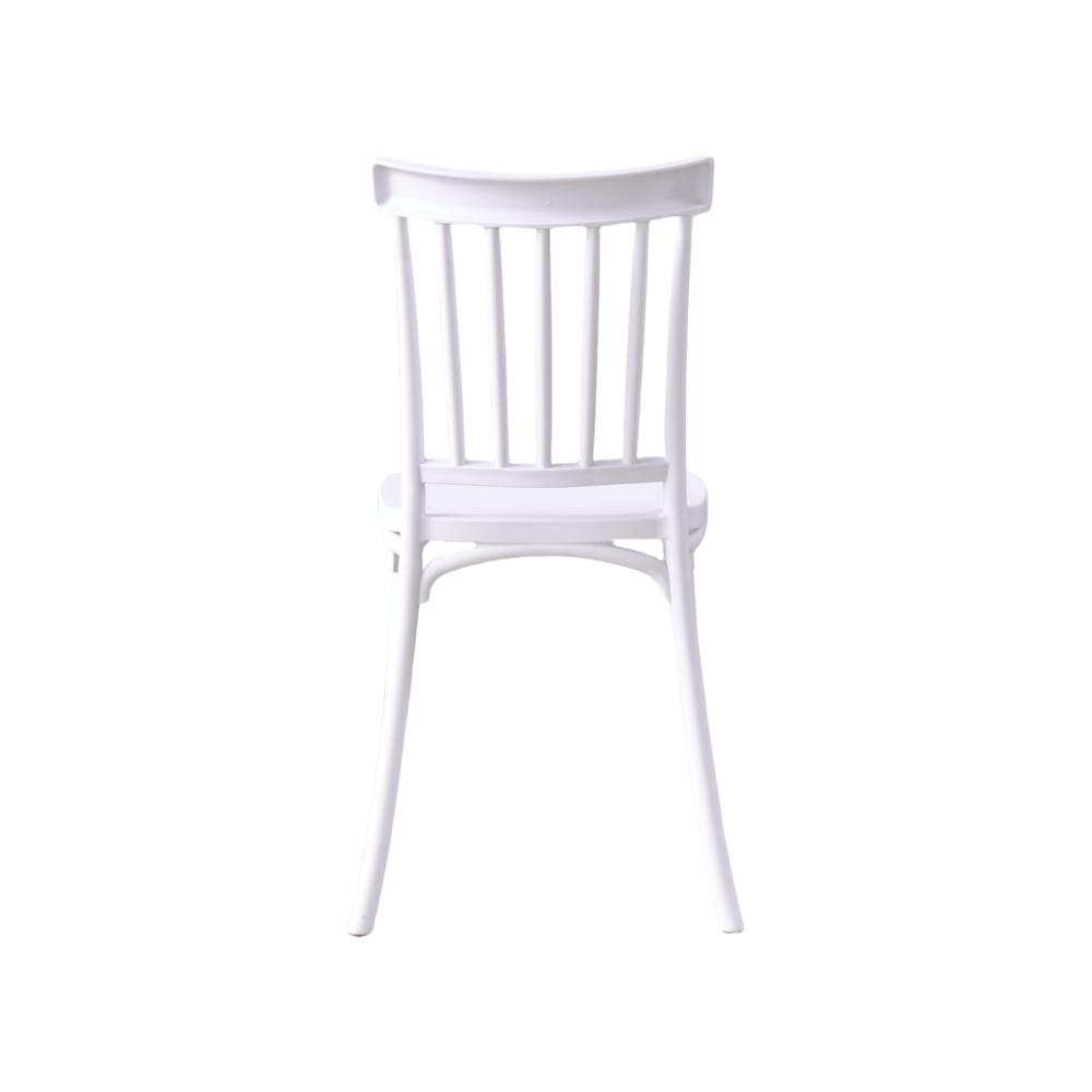 Silla Claus, Color Blanco, Con espaldar y diseño minimalista X2