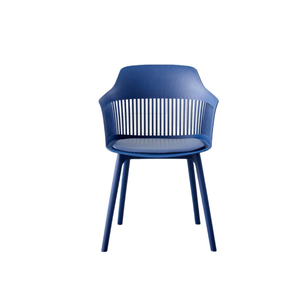 Silla Con Cojin Max, Color Azul, Con espaldar y cojín