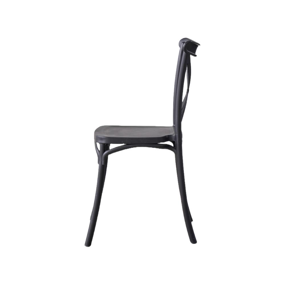 Silla Betany, Color Negro, Con espaldar y diseño minimalista