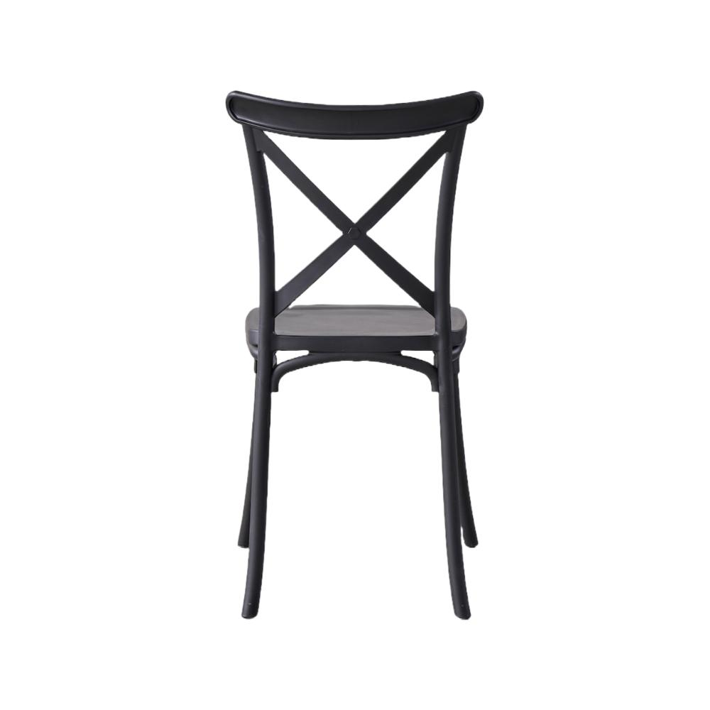 Silla Betany, Color Negro, Con espaldar y diseño minimalista