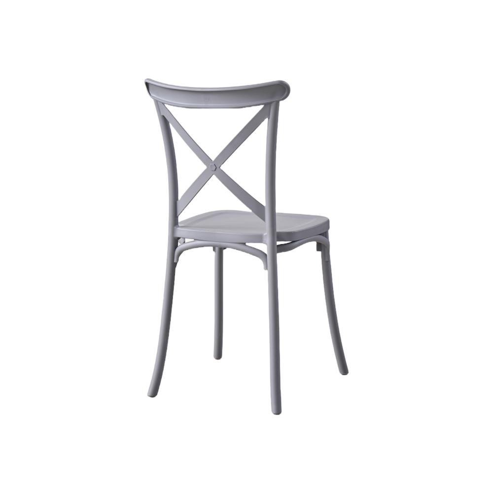 Silla Betany, Color Gris Oscuro, Con espaldar y diseño minimalista X4