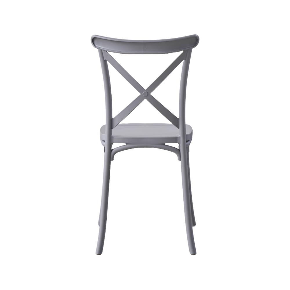 Silla Betany, Color Gris Oscuro, Con espaldar y diseño minimalista X4