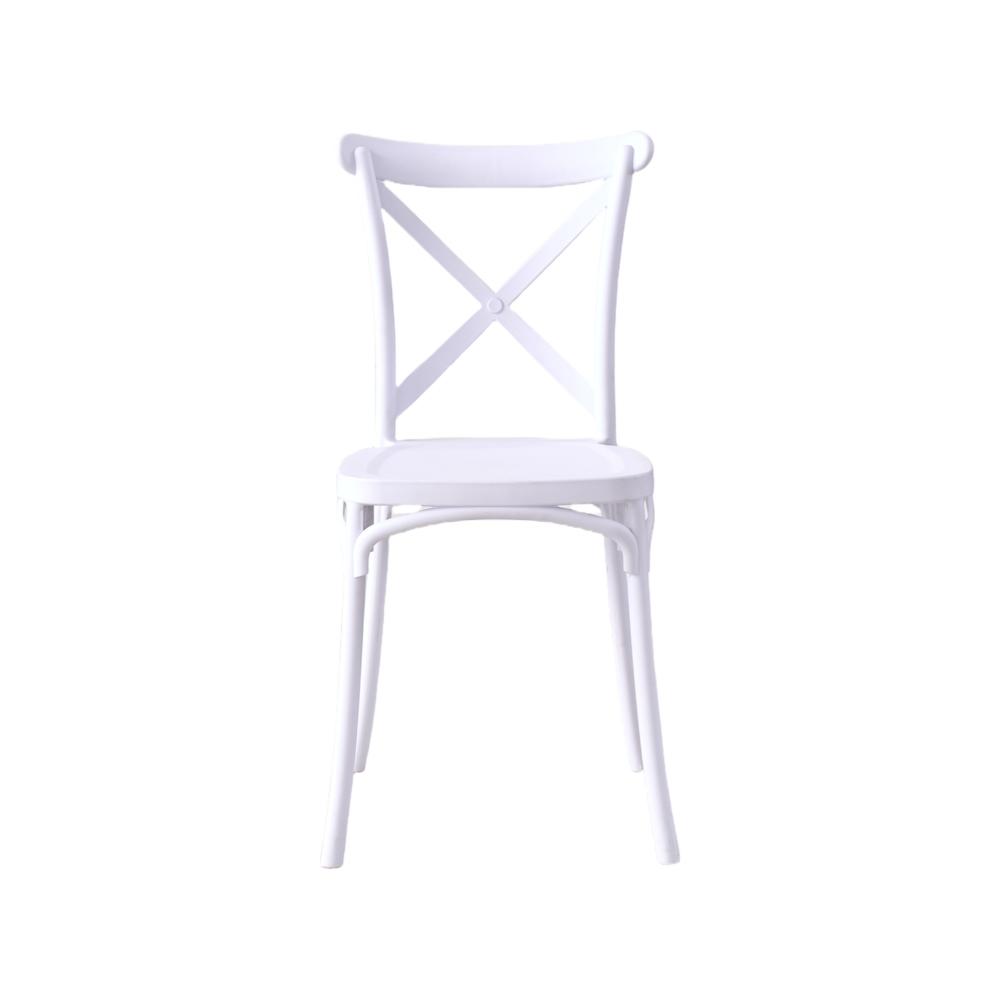 Silla Betany, Color Blanco, Con espaldar y diseño minimalista X4