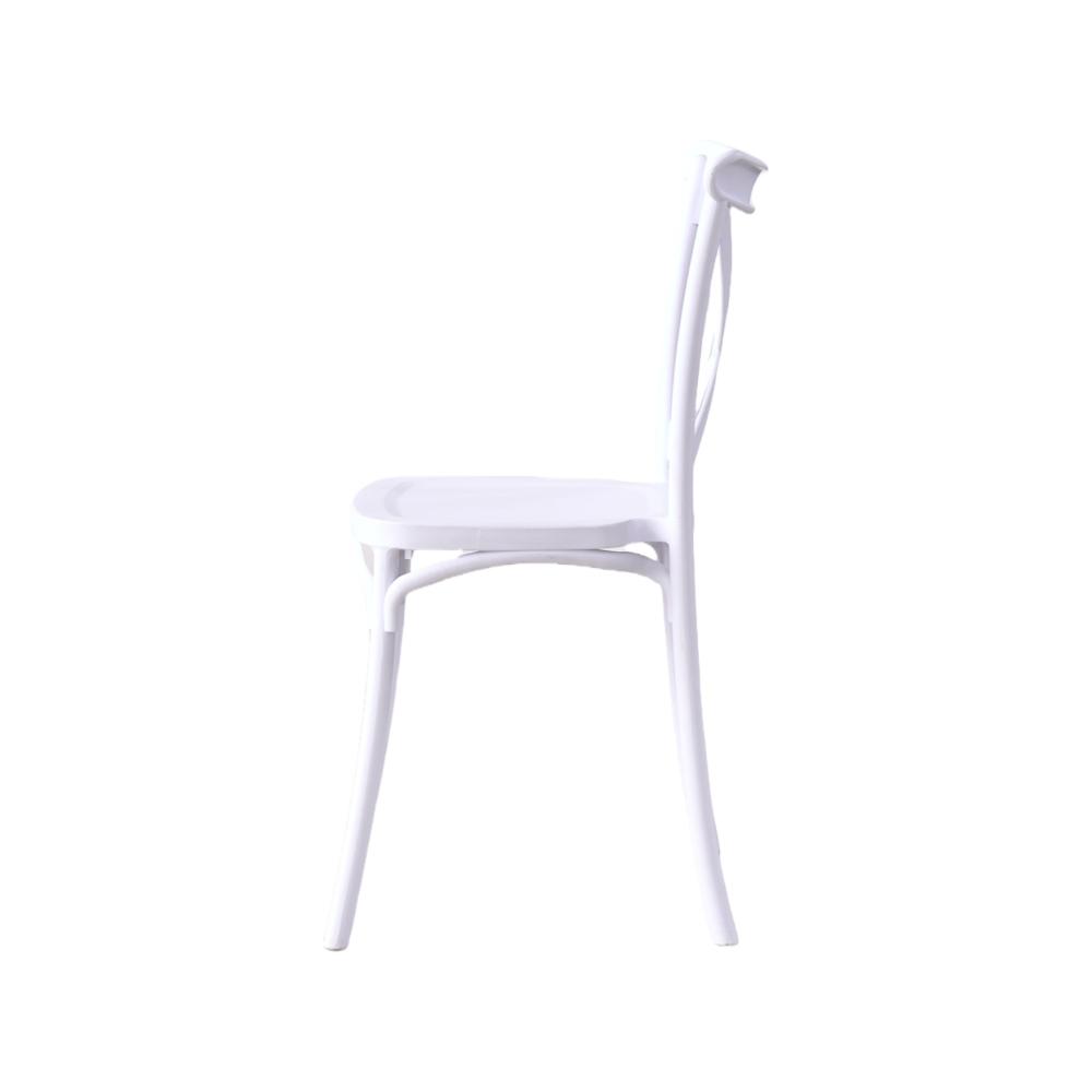 Silla Betany, Color Blanco, Con espaldar y diseño minimalista X4