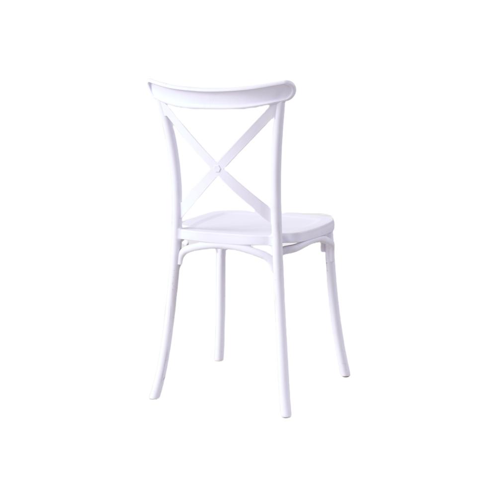 Silla Betany, Color Blanco, Con espaldar y diseño minimalista X4
