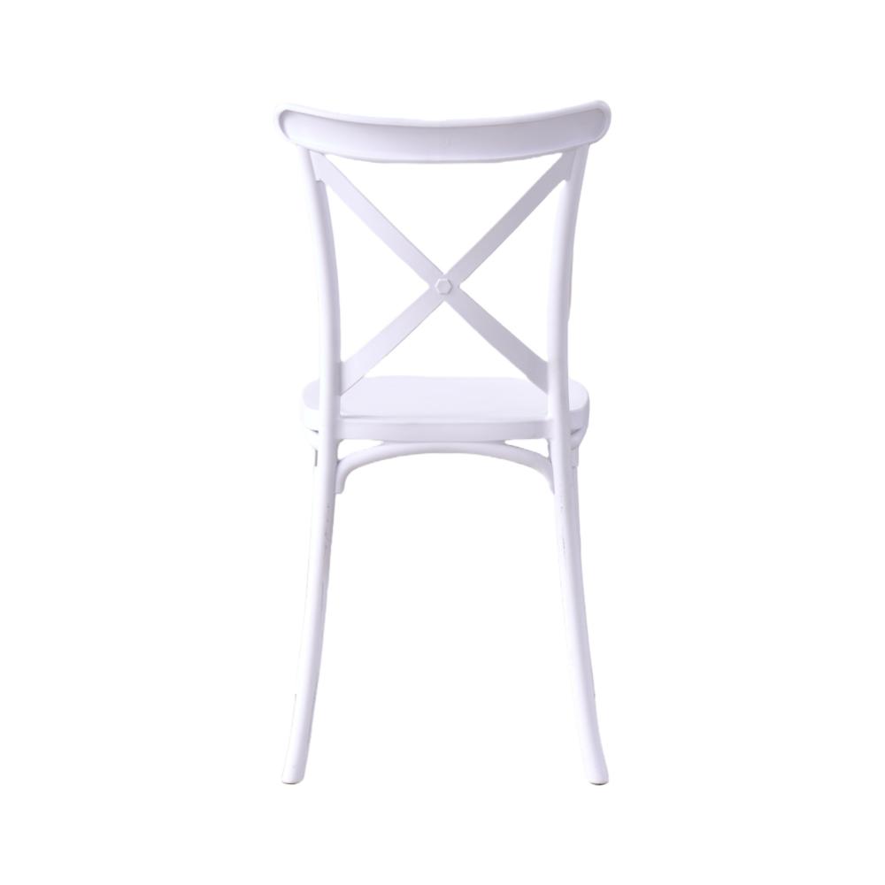 Silla Betany, Color Blanco, Con espaldar y diseño minimalista X4