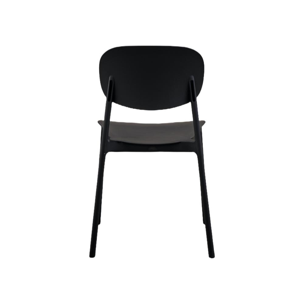 Silla Milan, Color Negro, Con espaldar y diseño Moderno X4