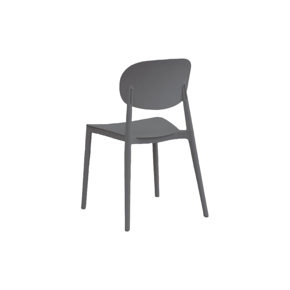 Silla Milan, Color Gris Oscuro, Con espaldar y diseño Moderno X2