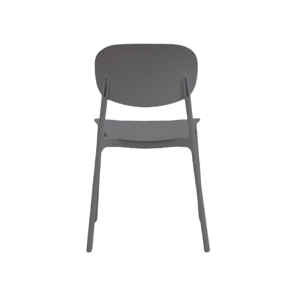 Silla Milan, Color Gris Oscuro, Con espaldar y diseño Moderno X2