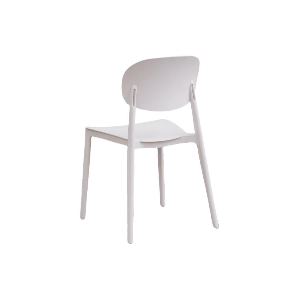Silla Milan, Color Blanco, Con espaldar y diseño Moderno X4