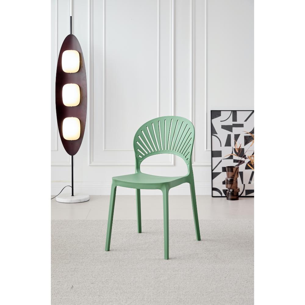 Silla Paraiso, Color Verde Oliva, Con espaldar y diseño Moderno X2