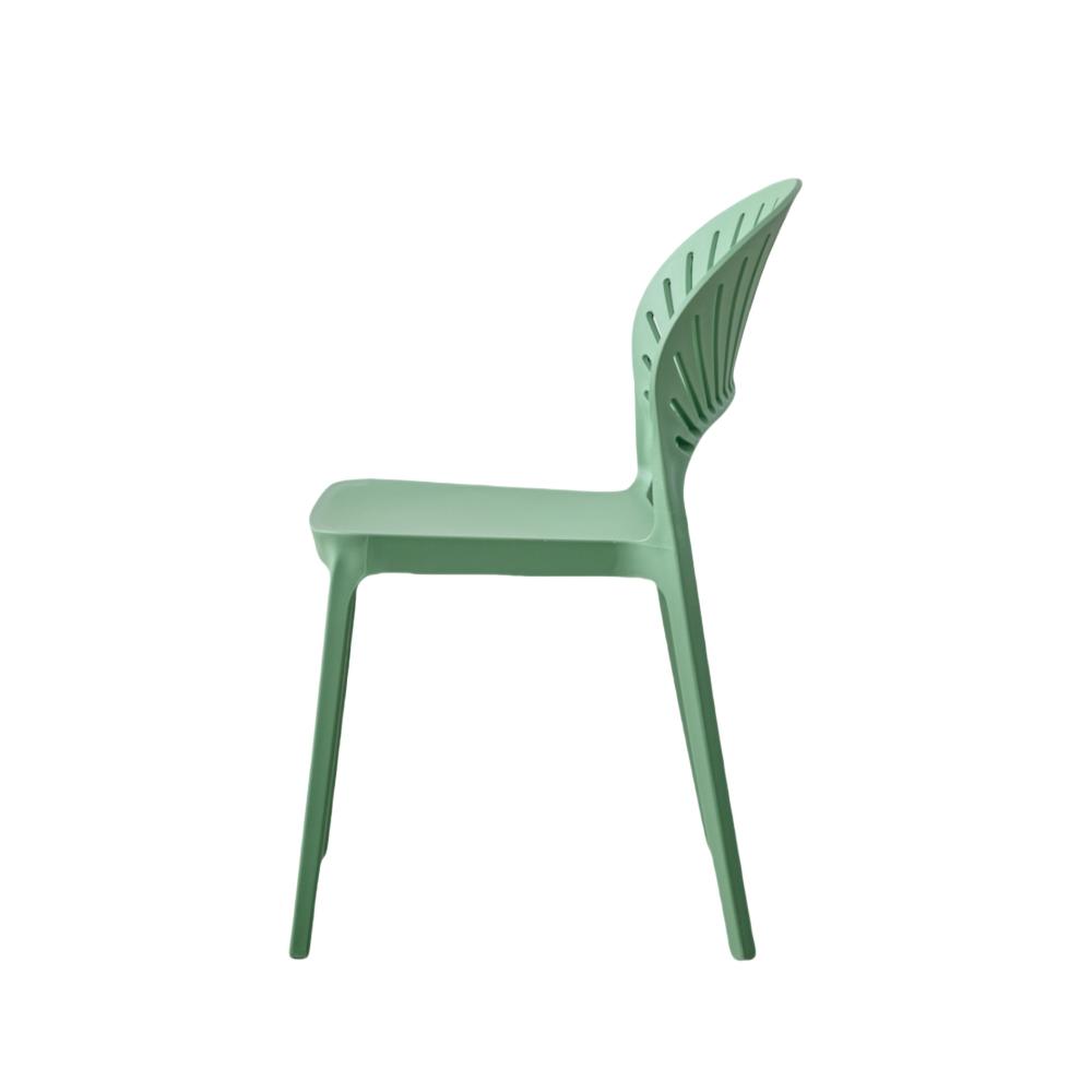Silla Paraiso, Color Verde Oliva, Con espaldar y diseño Moderno X2