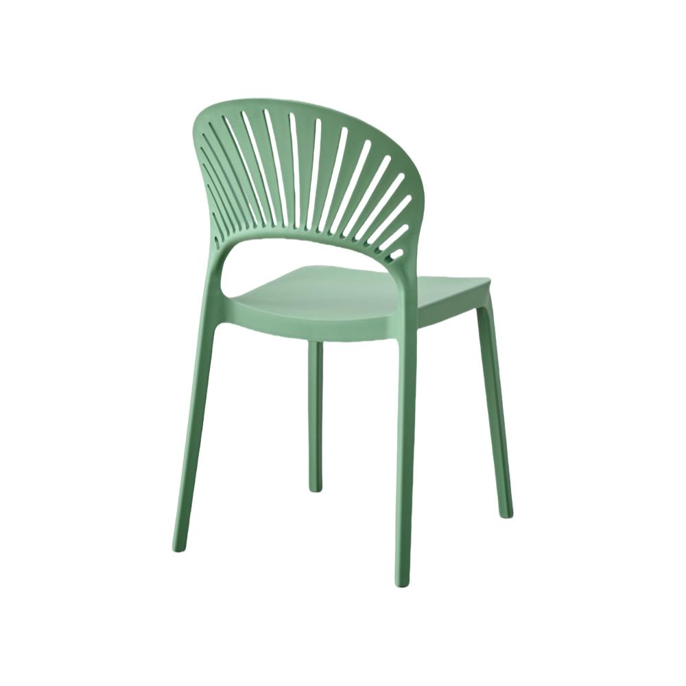 Silla Paraiso, Color Verde Oliva, Con espaldar y diseño Moderno X2
