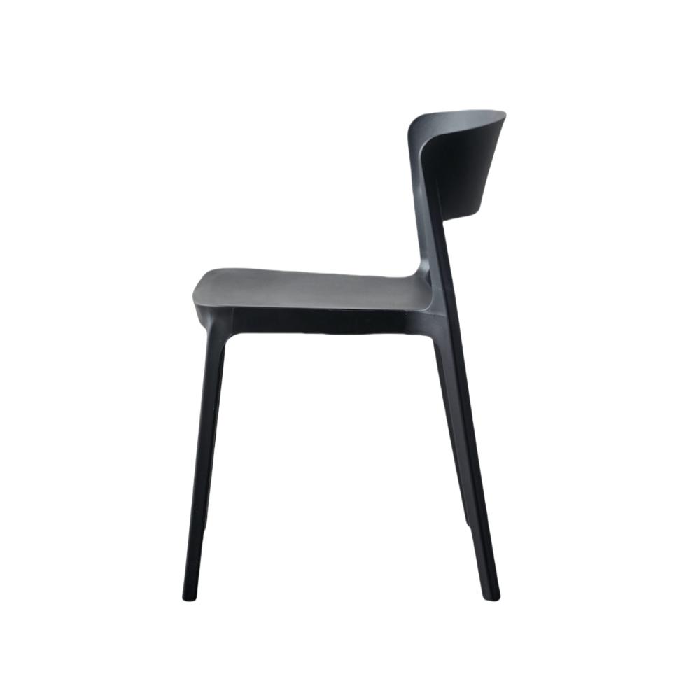 Silla Monaco, Color Negro, Con espaldar y diseño Moderno
