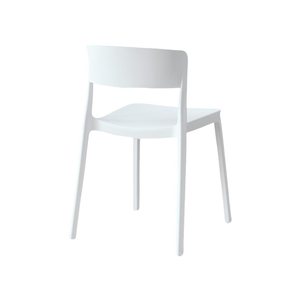Silla Monaco, Color Blanco, Con espaldar y diseño Moderno