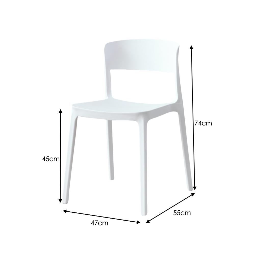 Silla Monaco, Color Blanco, Con espaldar y diseño Moderno