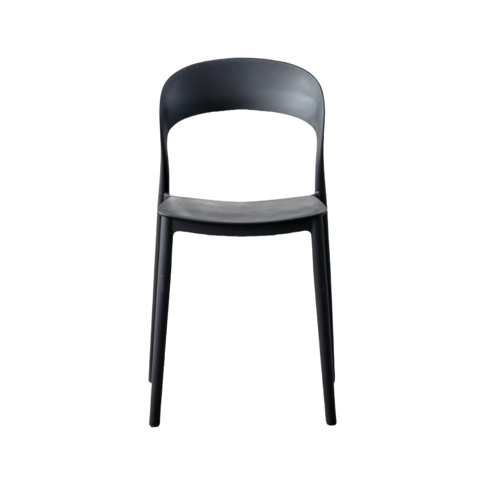 Silla Patrick, Color Negro, Con espaldar y diseño Moderno X4