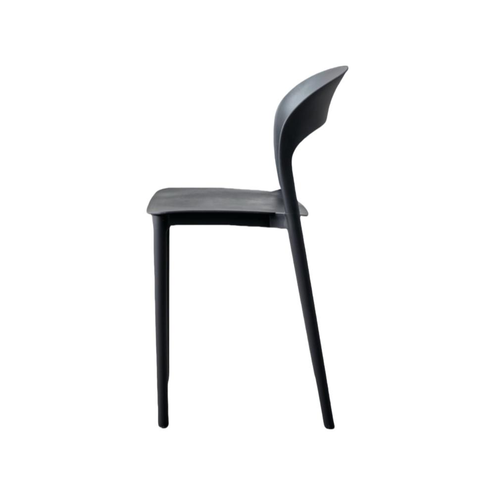 Silla Patrick, Color Negro, Con espaldar y diseño Moderno X4